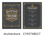 vintage menu with classic and... | Shutterstock .eps vector #1745748017