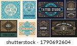 set of vintage logos organized... | Shutterstock .eps vector #1790692604