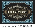 whiskey label with old frames | Shutterstock .eps vector #2035432697