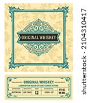 whiskey label with old frames | Shutterstock .eps vector #2104310417