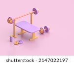 exercise bench with 3d bottle... | Shutterstock . vector #2147022197