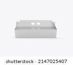 food kraft box. 3d render | Shutterstock . vector #2147025407