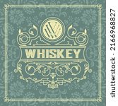 whiskey label with old frames | Shutterstock .eps vector #2166968827