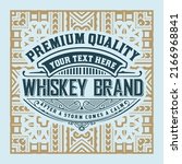 whiskey label with old frames | Shutterstock .eps vector #2166968841