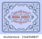 whiskey label with old frames | Shutterstock .eps vector #2166968847