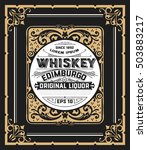 vintage shield for whiskey... | Shutterstock .eps vector #503883217