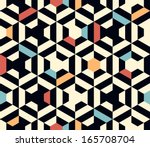 seamless vector geometric strip ... | Shutterstock .eps vector #165708704