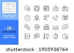 line icons about contact and... | Shutterstock .eps vector #1905938764