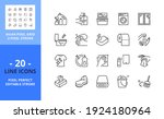 line icons about clean and... | Shutterstock .eps vector #1924180964