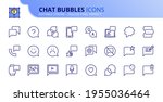 outline icons about chat... | Shutterstock .eps vector #1955036464