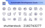 line icons about sustainable...
