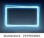 neon blue glowing frame on a... | Shutterstock .eps vector #1919426861