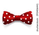 Red Polka Dot Bow Tie Isolated...