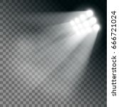 stadium lights effect on a... | Shutterstock .eps vector #666721024