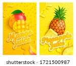 set of fresh mango and... | Shutterstock .eps vector #1721500987