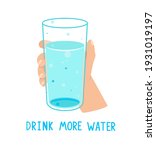 drink more water calling banner ... | Shutterstock .eps vector #1931019197