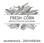 Vector Text Frame With Corn...