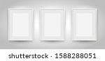 realistic empty 3d frame on... | Shutterstock . vector #1588288051