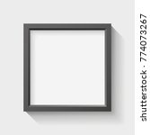 realistic empty black frame on... | Shutterstock .eps vector #774073267