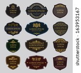 vintage labels vector set | Shutterstock .eps vector #163953167