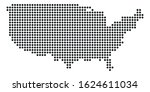 vector dotted usa map... | Shutterstock .eps vector #1624611034