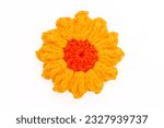 Colorful flower knitted with...