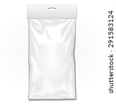 white long blank plastic pocket ... | Shutterstock .eps vector #291583124