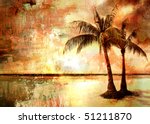 Tropical Sunset   Artwork In...