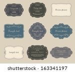 set of vector vintage labels. | Shutterstock .eps vector #163341197