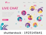 live chat  landing page... | Shutterstock .eps vector #1925145641