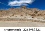 Small photo of Luxor, Egypt. Partial view of ancient necropolis Valley of the Queens where the wives of pharaohs were buried in ancient times from 1550 to 1070 BCE. Known as Ta-Set-Neferu.