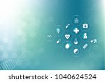 abstract hexagon texture health ... | Shutterstock .eps vector #1040624524