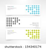 vector set of three header... | Shutterstock .eps vector #154340174