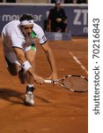 Small photo of Santiago - JANUARY 31: Potito Starace using his forehand during the match against Paul Capdeville, during the first round of the ATP tournament of Santiago, January 31 2011 in Santiago, Chile.