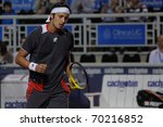 Small photo of Santiago - JANUARY 31: Paul Capdeville gestures during the match against Potito Starace, during the first round of the ATP tournament of Santiago, January 31 2011 in Santiago, Chile.