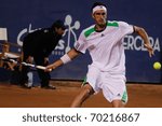 Small photo of Santiago - JANUARY 31: Potito Starace using his forehand during the match against Paul Capdeville, during the first round of the ATP tournament of Santiago, January 31 2011 in Santiago, Chile.