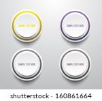 set of four paper banners with... | Shutterstock .eps vector #160861664