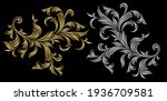golden and silver victorian... | Shutterstock .eps vector #1936709581