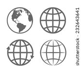 earth globe emblem. logo... | Shutterstock .eps vector #232643641