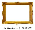 Gold picture frame. isolated...