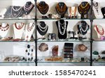 variety of necklaces  bracelets ... | Shutterstock . vector #1585470241