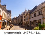 Small photo of SENS, FRANCE - AUGUST 11, 2022: Antique building view of Sens, Burgundy, France