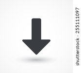 down arrow icon. arrow down... | Shutterstock .eps vector #255111097