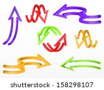 set of vector arrows. file is... | Shutterstock .eps vector #158298107