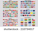 world flags | Shutterstock .eps vector #210734017