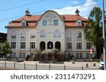 Small photo of Jena, Germany - May 26, 2023: Jena Phyletisches Museum, or Jena Phyletic Museum, established by the scientist Ernst Haeckel as an institute dedicated to explaining evolution to the public.
