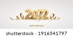 happy new year 2022. golden 3d... | Shutterstock .eps vector #1916541797
