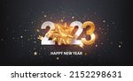 happy new year 2023. golden... | Shutterstock .eps vector #2152298631