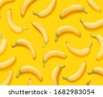 Banana Pattern On A Yellow...