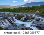Bruarfoss waterfall, along the Golden Circle area of Iceland